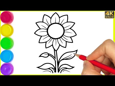 Easy flower Drawing | How to make flower easy step by step || Flower Drawing for beginners | By Arya