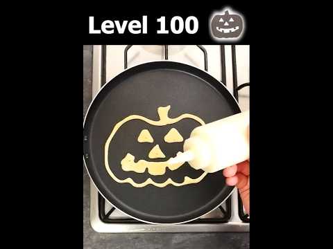 Level 1 to 100 - Halloween Pancakes #shorts