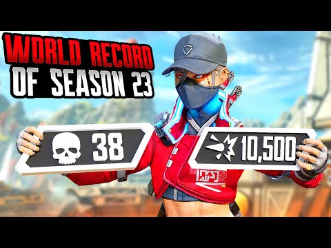 38 KILLS AND 10500 DAMAGE WORLD RECORD OF SEASON 23 GAME (Apex Legends Gameplay)