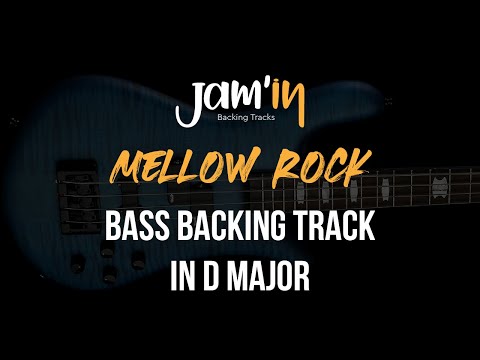 Mellow Rock Bass Backing Track in D Major