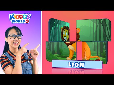 Guess the Animal Name Puzzle Game - Learning Different Kinds of Animals of the World with Miss V