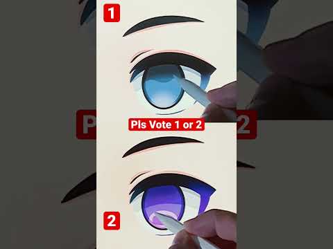 Speed Colouring Anime Eyes easy step by step with Procreate #digitalart #animeart #drawing