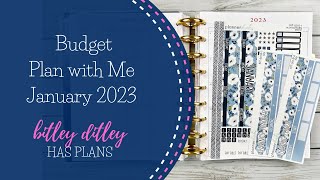 Budget Plan with Me | January 2023 | Happy Planner + Budget by Paycheck Workbook