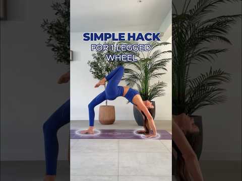 1s Simple Hack for one legged wheel! #wheelpose #hack #asana