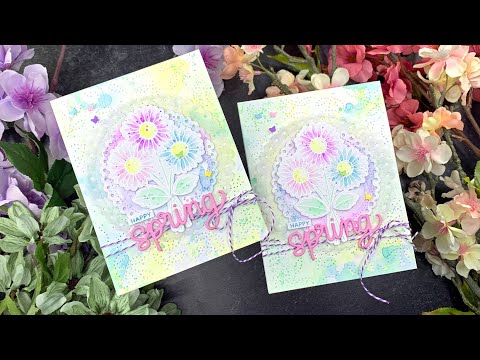 EASY Distress Oxide Watercolor | Pretty Pink Posh Daisies