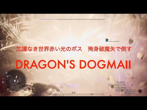 加護なき世界赤い光のボス　殉身破魔矢で倒す【DRAGON'S DOGMA2 PS5】