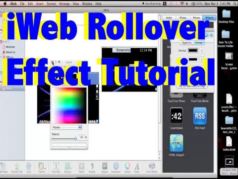 iWeb Tutorial Rollover Effect Text