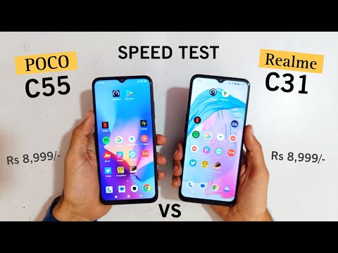 POCO C55 vs realme C31 Comparison & Speed test | Unbelievable Result | Best Smartphone Under 9000