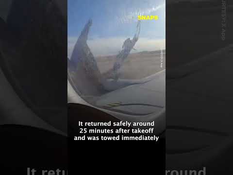 Boeing engine cover falls off during take off