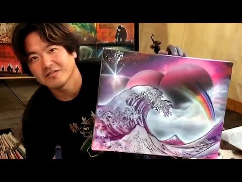 Famous Japanese Painting - The Wave by Spray Art Eden