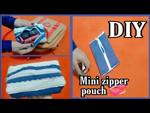 DIY Mini Zipper Pouch || Easy Pancle/makeup Bag Handmade purse✌️