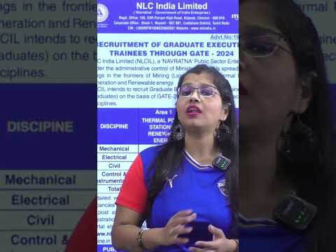 NLC RECRUITMENT THROUGH GATE 2024#nlc #nlcindia #nlcjob #psu #psujobs #psuthroughgate2024 #gate2025