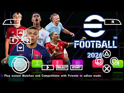 eFootball PES 2024 PPSSPP Patch Europa Team & Liga Arab Camera Ps5 Android Best Graphics