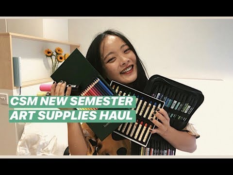 Talk about my art supplies haul & try them out & sketch tips share / CSM / UAL Central Saint Martins