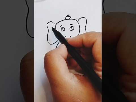 Easy elephant drawing | easy drawing for kids