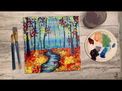 Easy Painting On Canvas | Paint with me!! Step by Step Canvas Painting Tutorial (#21)