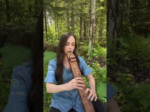 Playing this beautiful flute in the forest 🌸