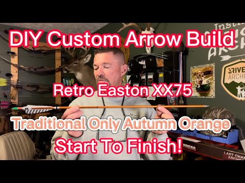 DIY Custom Arrow Build Easton Retro Autumn Orange Aluminum Traditional Only 3Rivers Archery!