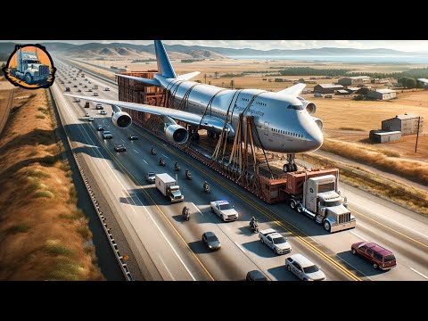 Transporting Giant Fighter Planes - Extreme Dangerous Fastest Big Chainsaw Cutting Tree Machines