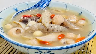 101 Grandma Longevity Recipe #19 Anti-Ageing Collagen Moistening Sea Cucumber Herbal Soup 抗衰老清润药材海参汤