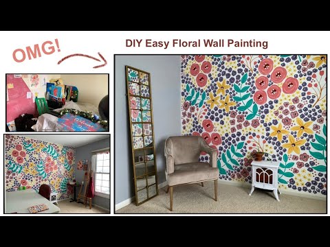 DIY Wall Art Tutorial: Easy Pastel Floral Painting | Transform A Room Easy Floral Wall Painting