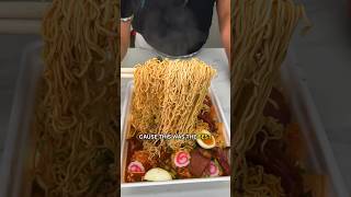 XL Ramen Noodles For One 🍜🍥🥓 #ramen #mukbang #noodles