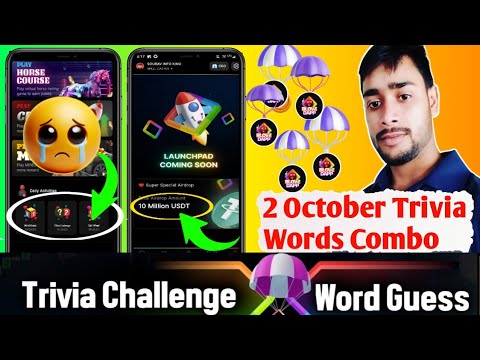 2 October blove dapp trivia challenge & words guess combo | blove dapp trivia video | blove dapp