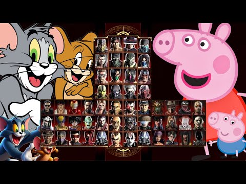 Mortal Kombat 9 - TOM & JERRY & PEPPA PIG - Expert Tag Ladder - Gameplay @(1080p) - 60ᶠᵖˢ ✔