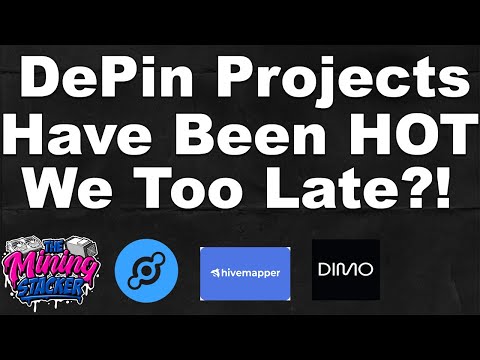 DePin Projects Helium Mobile , Dimo , Hivemapper Have Been VERY Profitable Let's See Which Are Next