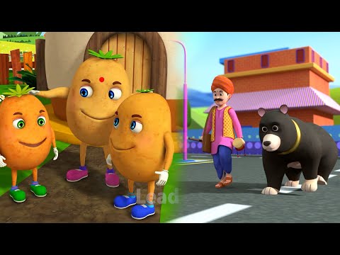 Aloo Kachaloo Kalu Madari & Main Tota Main Tota | 3D Animated Videos | Kids Rhymes | Hindi Balgeet