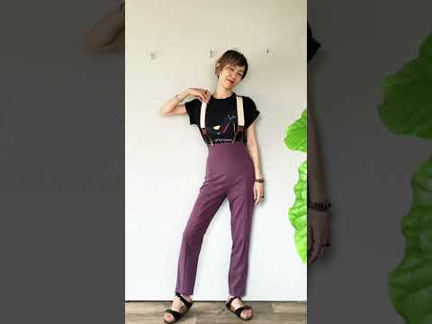 【今日はサスペンダーを使ったカラーパンツコーデ！】今日のコーディネート｜古着コーデ｜コーデ紹介｜OOTD｜Outfit Ideas｜Summer Fashion