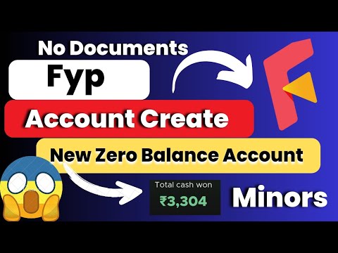 Fyp App Account Opening Without PAN | Zero Balance Account For Minors | Card At 99₹ Only 🤯