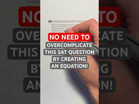 NO NEED to Overcomplicate This SAT Question by Creating an Equation! #Shorts #SAT #school