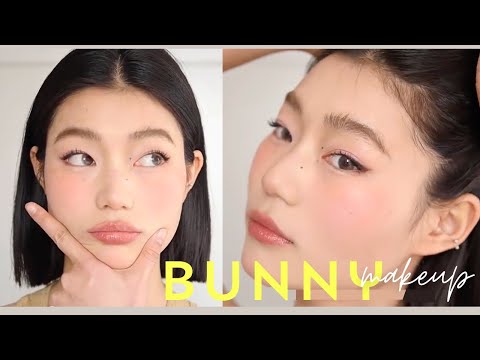 Sultry Bunny Makeup | Bunny Pretty Warm Pink Faux Freckles Easy Makeup Look by Bebedabe