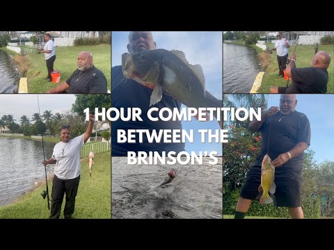 1 HOUR COMPETITION BETWEEN THE BRINSON'S#fypyoutube #fishing #fishnfun #competition #explorepage