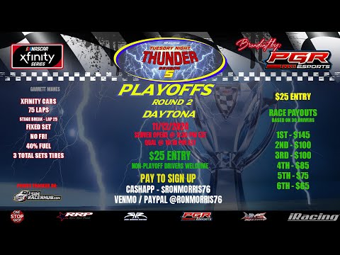 RMR | Tuesday Night Thunder | Season 5 | Playoff Race 3 | Daytona | PGR eSports