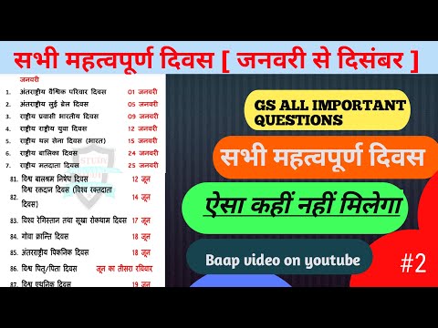 Mahatvapurna divas| gk Gs imp question |ssc mts/chsl/cgl  | RAILWAY EXAM ntpc/group d/up si | by swy