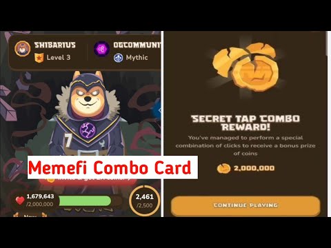 Memefi Daily 2Million combo card || Memefi today combo card