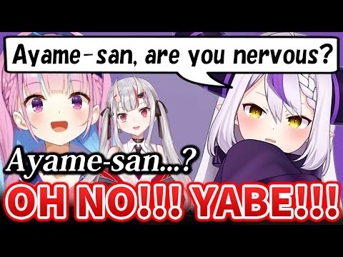 Laplus accidentally calls Aqua "Ayame-san"【Hololive】