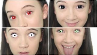 5 Crazy Creepy Color Contacts/Color Contact LOOKBOOK | Fiona Frills