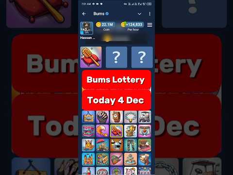 Bums Lottery Today Bums Lottery Card Today 4 Dec #bumslotterycard #bumslotterycard