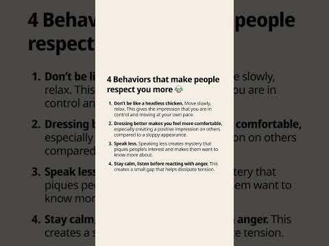 4 Behaviors that make people respect you more