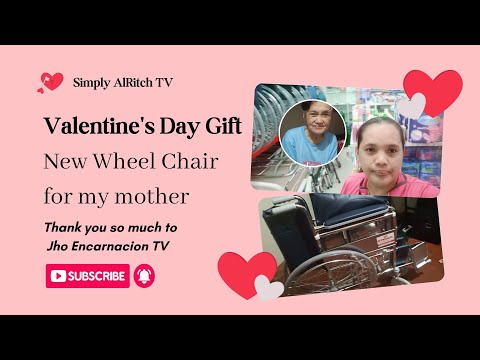 New wheelchair for my mother - Tnx to @SingleMomAdventure35 #rafflewinner #valentinesgift