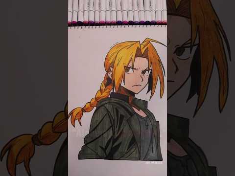 Edward elric from Brotherhood drawing #edward #anime #shorts