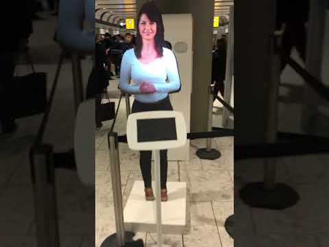 Holographic customer service at Heathrow in London!