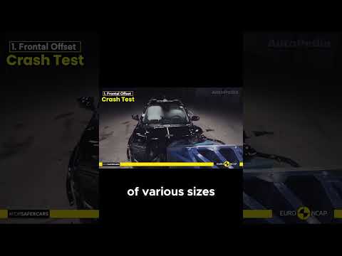 Frontal Offset Crash Test  Ford Explorer EV vs Jeep Avenger #crashtest