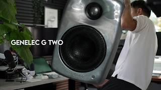 【デスク環境】GENELEC G Two RAWカラーを購入 G Oneを使っていたのになぜサイズアップしたの？