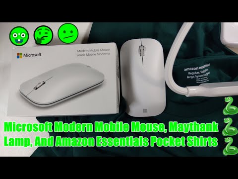 Microsoft Modern Mobile Mouse, Maythank Lamp, And Amazon Essentials Pocket Shirts