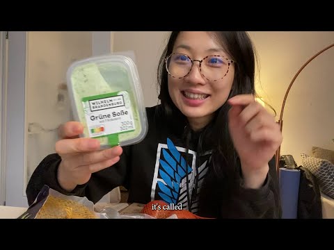 Day 2: Mini German Food Haul + Kimchi Bacon Pasta | 30-Day Vlog Challenge