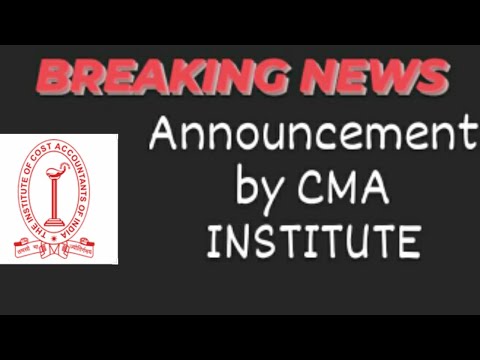 ANNOUNCEMENT BY CMA INSTITUTE